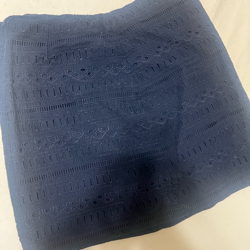Elegant GAP Navy Blue Lace Mini Skirt